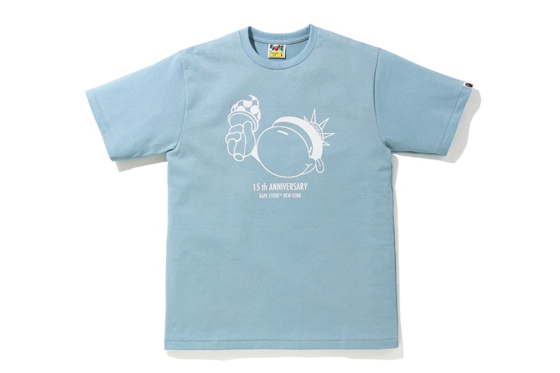 Bape NYC 15th ANNIVERSARY COLLECTION new york city flagship store shop fifteenth a bathing ape generals statue of liberty graphics artwork print logo april 18 2020
