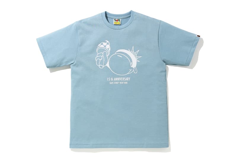 Bape NYC 15th ANNIVERSARY COLLECTION new york city flagship store shop fifteenth a bathing ape generals statue of liberty graphics artwork print logo april 18 2020
