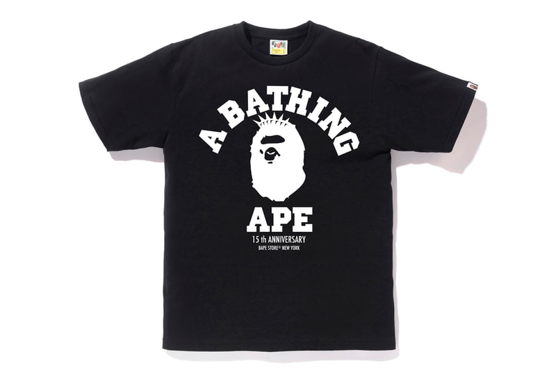 Bape NYC 15th ANNIVERSARY COLLECTION new york city flagship store shop fifteenth a bathing ape generals statue of liberty graphics artwork print logo april 18 2020