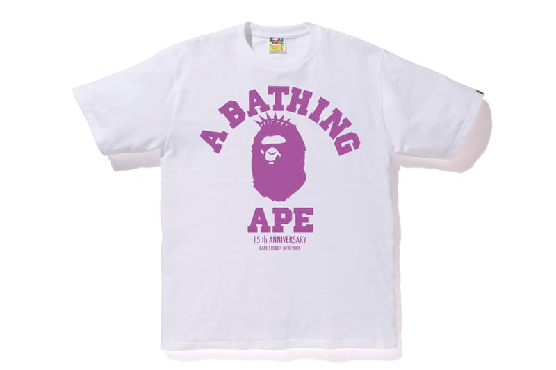 Bape NYC 15th ANNIVERSARY COLLECTION new york city flagship store shop fifteenth a bathing ape generals statue of liberty graphics artwork print logo april 18 2020