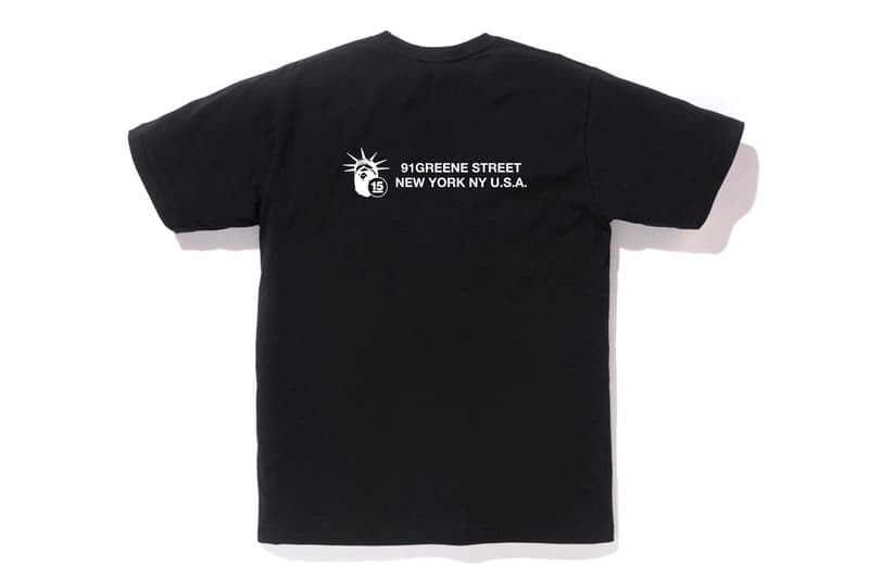 Bape NYC 15th ANNIVERSARY COLLECTION new york city flagship store shop fifteenth a bathing ape generals statue of liberty graphics artwork print logo april 18 2020