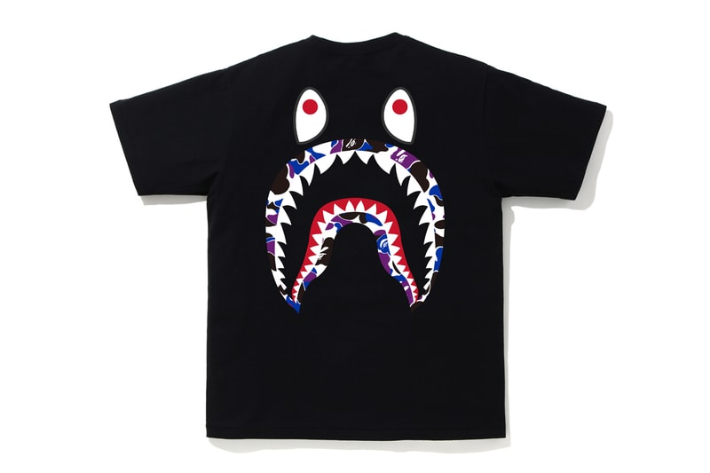 BAPE STORE Hong Kong 14th Anniversary Collection T-shirts Hoodies APE HEAD Camouflage Purple Blue Black Shorts Phone Case Gray Shark