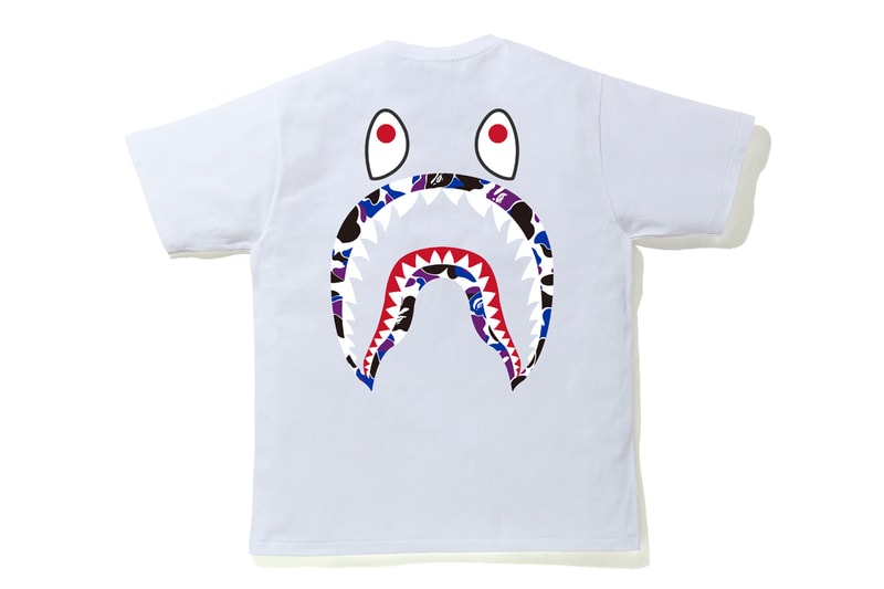 BAPE STORE Hong Kong 14th Anniversary Collection T-shirts Hoodies APE HEAD Camouflage Purple Blue Black Shorts Phone Case Gray Shark
