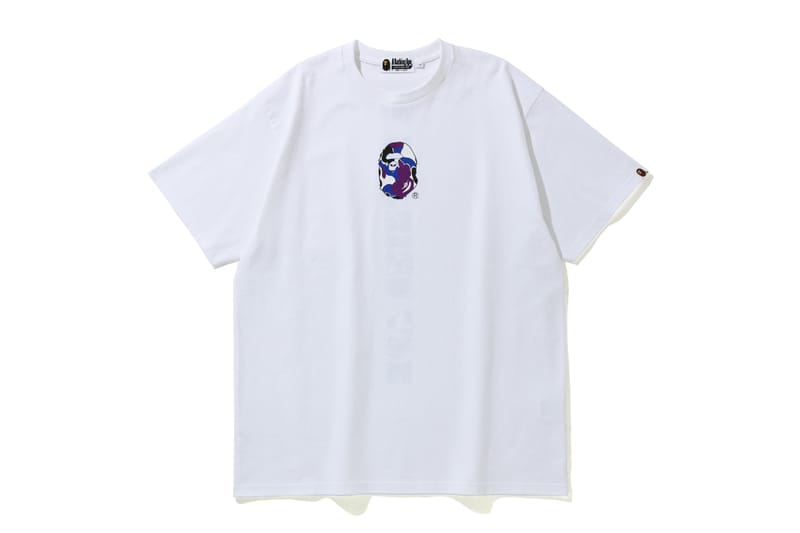 black and purple bape shirt