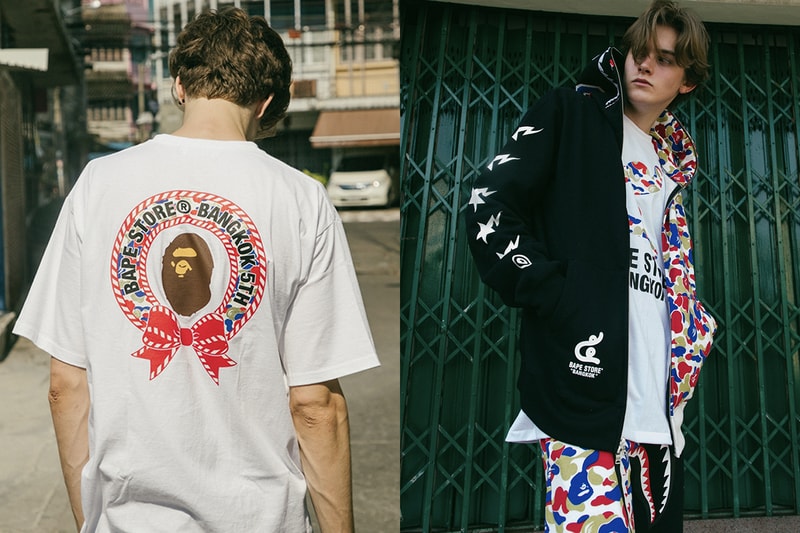 BAPE Thailand Fifth-Anniversary Collection lookbook menswear streetwear exclusives spring summer 2020 capsule camouflage print pattern camo symbol logo