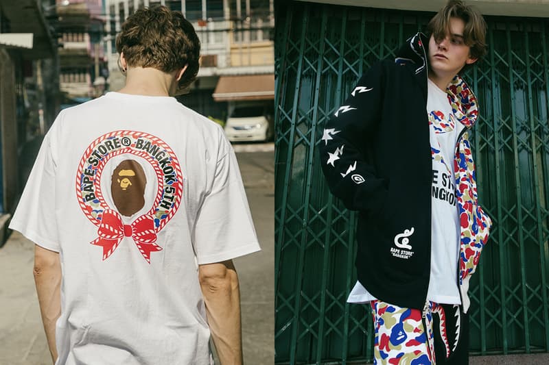 BAPE Thailand Fifth-Anniversary Collection lookbook menswear streetwear exclusives spring summer 2020 capsule camouflage print pattern camo symbol logo