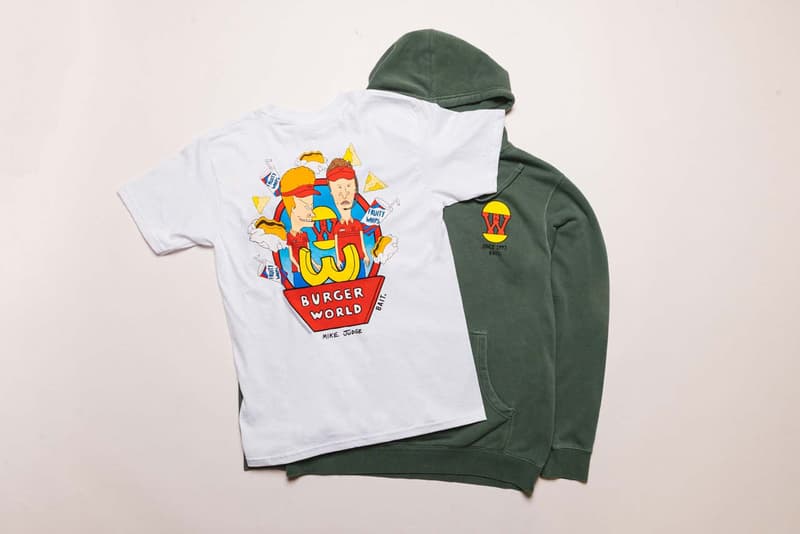 beavis and butthead butt head bait 420 capsule collection burger tee tshirt green hoodie hoody mike judge