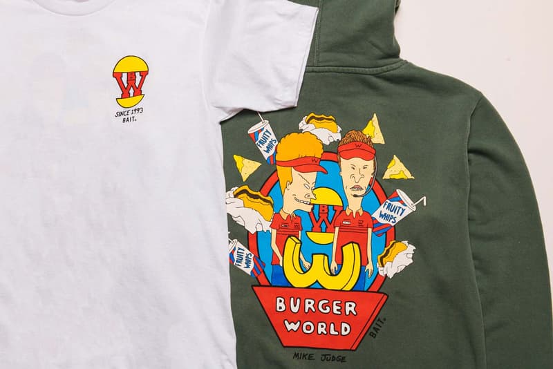 beavis and butthead butt head bait 420 capsule collection burger tee tshirt green hoodie hoody mike judge