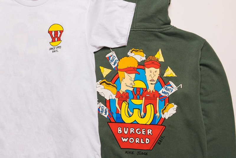 beavis and butthead butt head bait 420 capsule collection burger tee tshirt green hoodie hoody mike judge