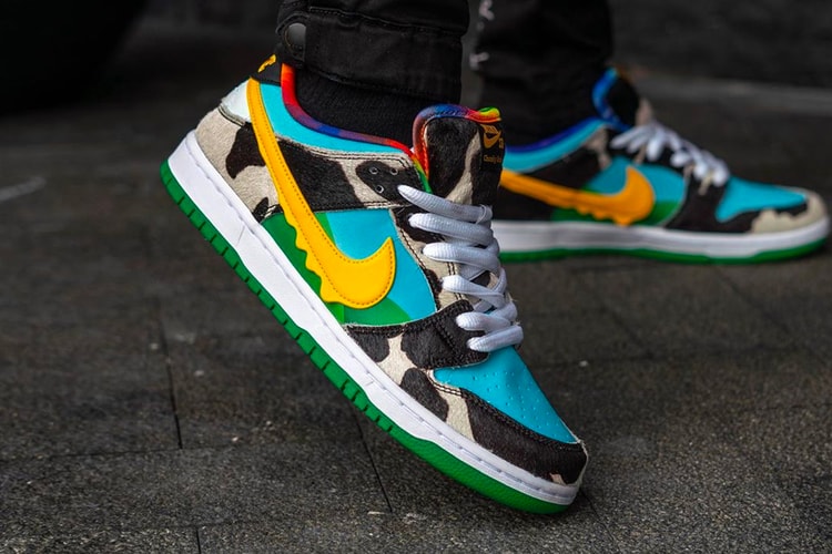 Take an On-Foot Look at the Ben & Jerry’s x Nike SB Dunk Low "Chunky Dunky"