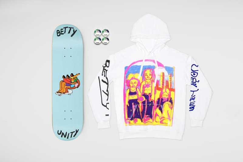limited-edition pieces, including skateboards by Unity, wheels by Unity, hoodies by Come Tees and customizable cast tote bags contest giveaway skate kitchen crystal moselle