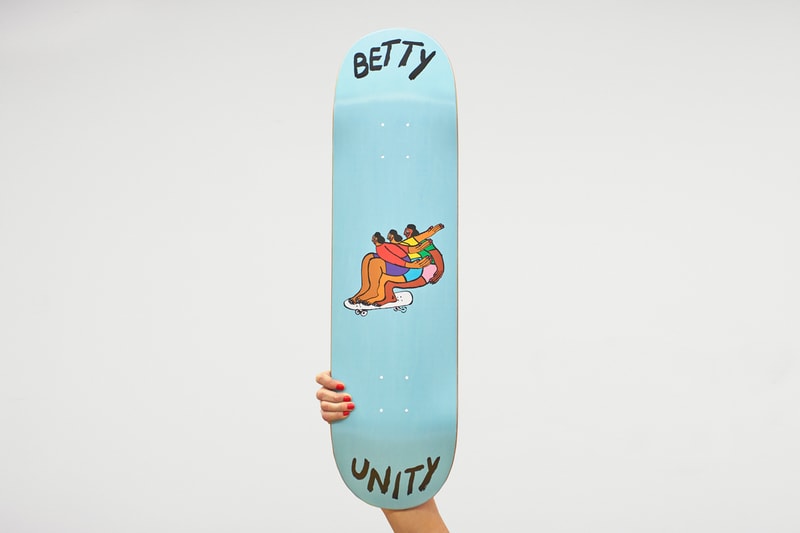 limited-edition pieces, including skateboards by Unity, wheels by Unity, hoodies by Come Tees and customizable cast tote bags contest giveaway skate kitchen crystal moselle 