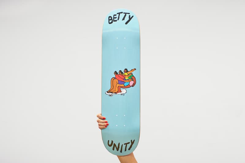 limited-edition pieces, including skateboards by Unity, wheels by Unity, hoodies by Come Tees and customizable cast tote bags contest giveaway skate kitchen crystal moselle