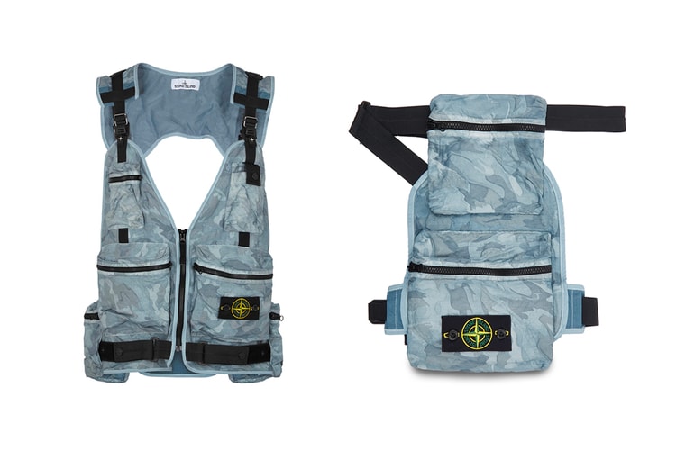 Stone Island Embraces Rich "Blue Camo" Print Over Tactical Goods