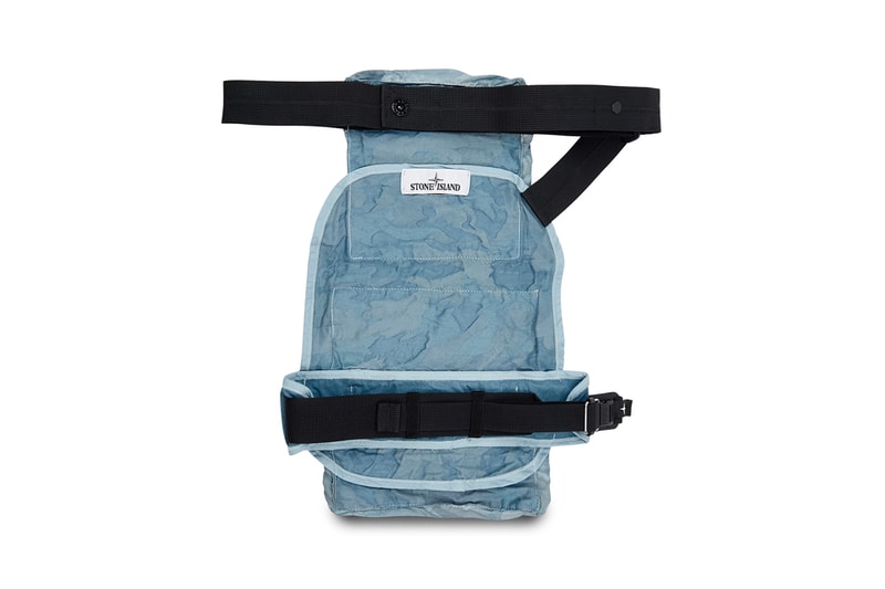 Stone Island Blue Camouflage Chest Bag menswear streetwear spring summer 2020 collection big looms carlo rivetti accessories tactical camo big looms vests bags carrying solution
