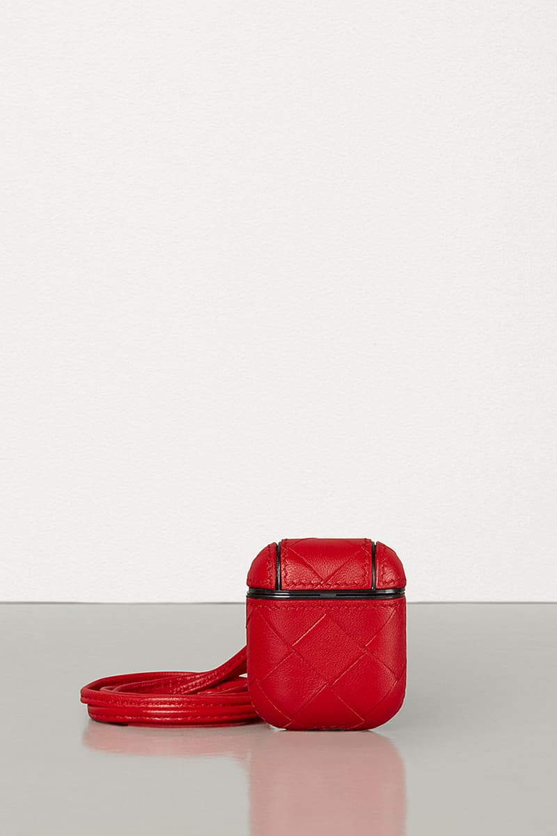 Bottega Veneta Intrecciato Leather AirPods Cases Drop Multi Colors New Shades Apple Tech Accessories Gadgets orange red beige blue gray.