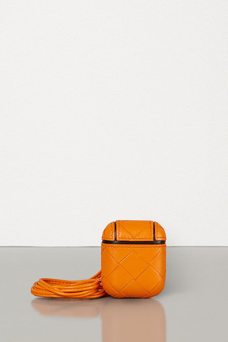 Bottega Veneta Intrecciato Leather AirPods Cases Drop Multi Colors New Shades Apple Tech Accessories Gadgets orange red beige blue gray.