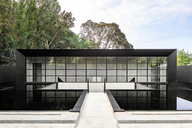 BPN Architects Ghost House for Sale Savills Tadao Ando Reflection Pools Concrete Windows Warwickshire England Moreton Paddox