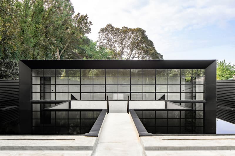 BPN Architects Ghost House for Sale Savills Tadao Ando Reflection Pools Concrete Windows Warwickshire England Moreton Paddox