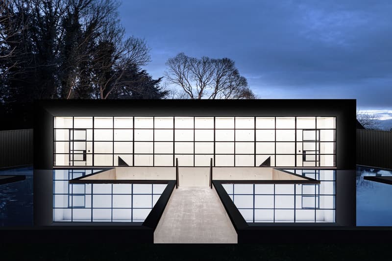 BPN Architects Ghost House for Sale Savills Tadao Ando Reflection Pools Concrete Windows Warwickshire England Moreton Paddox