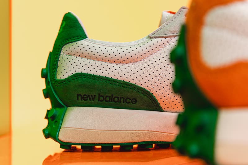 Closer Look: Casablanca x New Balance 327 Release Information Editorial HYPEBEAST Imagery Charaf Tajer Footwear Sneaker Drops Moroccan oranges tennis uniforms colorways