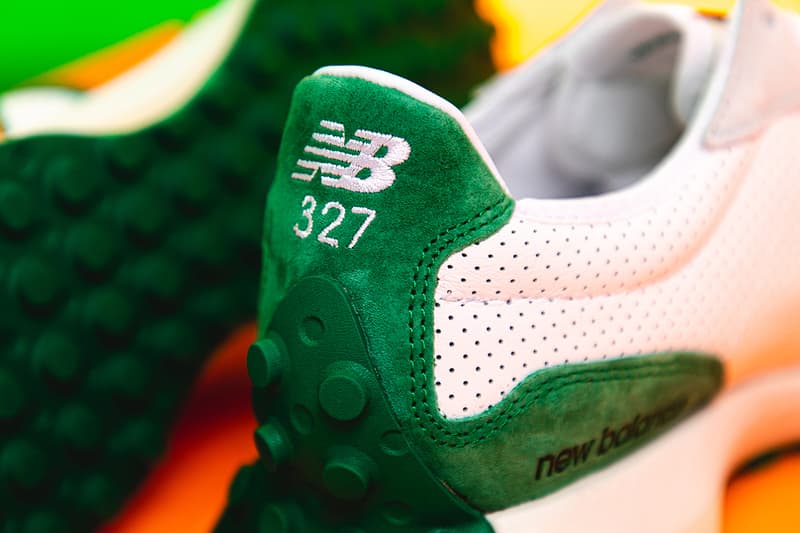 Closer Look: Casablanca x New Balance 327 Release Information Editorial HYPEBEAST Imagery Charaf Tajer Footwear Sneaker Drops Moroccan oranges tennis uniforms colorways