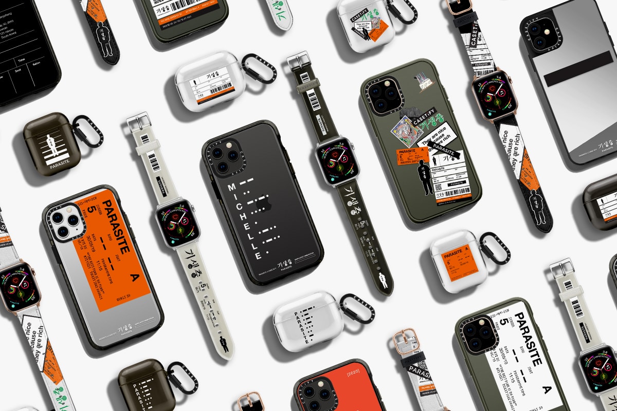 parasite casetify iphone apple watch airpod details collection capsule buy cop purchase bong joon ho south korean oscars academy awards