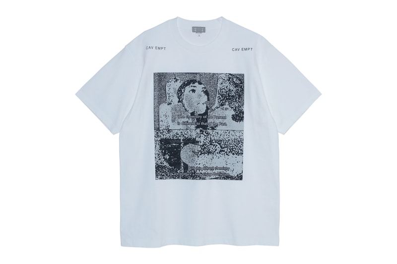 Cav Empt Drop 12 Spring/Summer 2020 Collection sk8thing toby feltwell japan streetwear LIVING ABSTRACTION T OVERDYE REFLECTION OF LIGHT T SOLID SEAM DENIM BEACH PANTS CAV EMPT WHITE LOW CAP