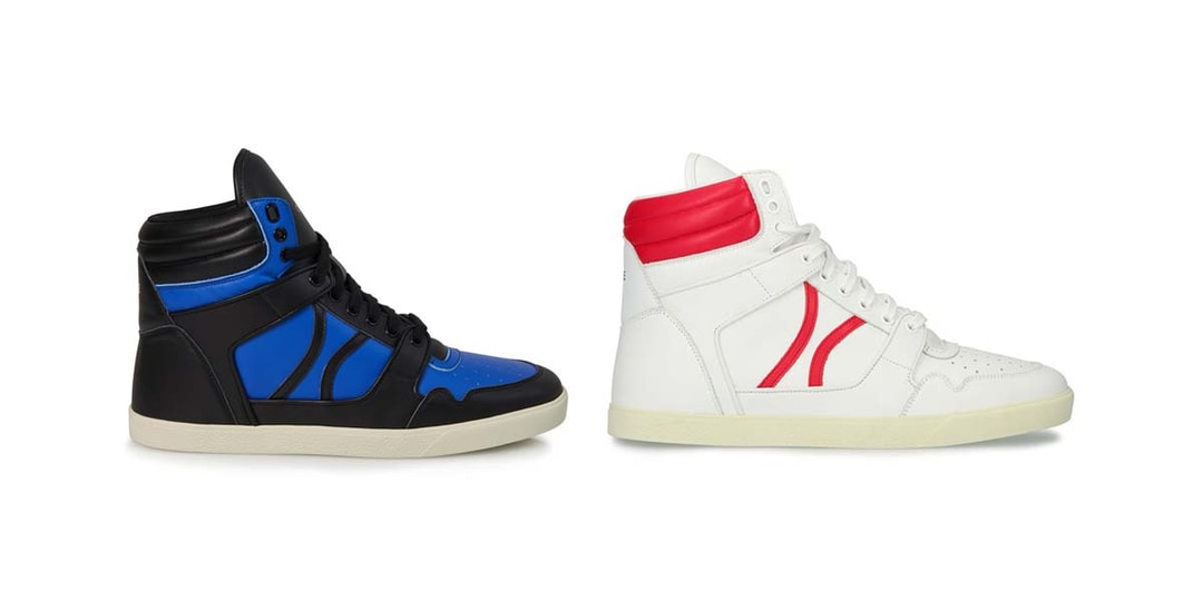 Celine Break Mid Lace-Up Sneakers: Red, Blue, Black | Hypebeast