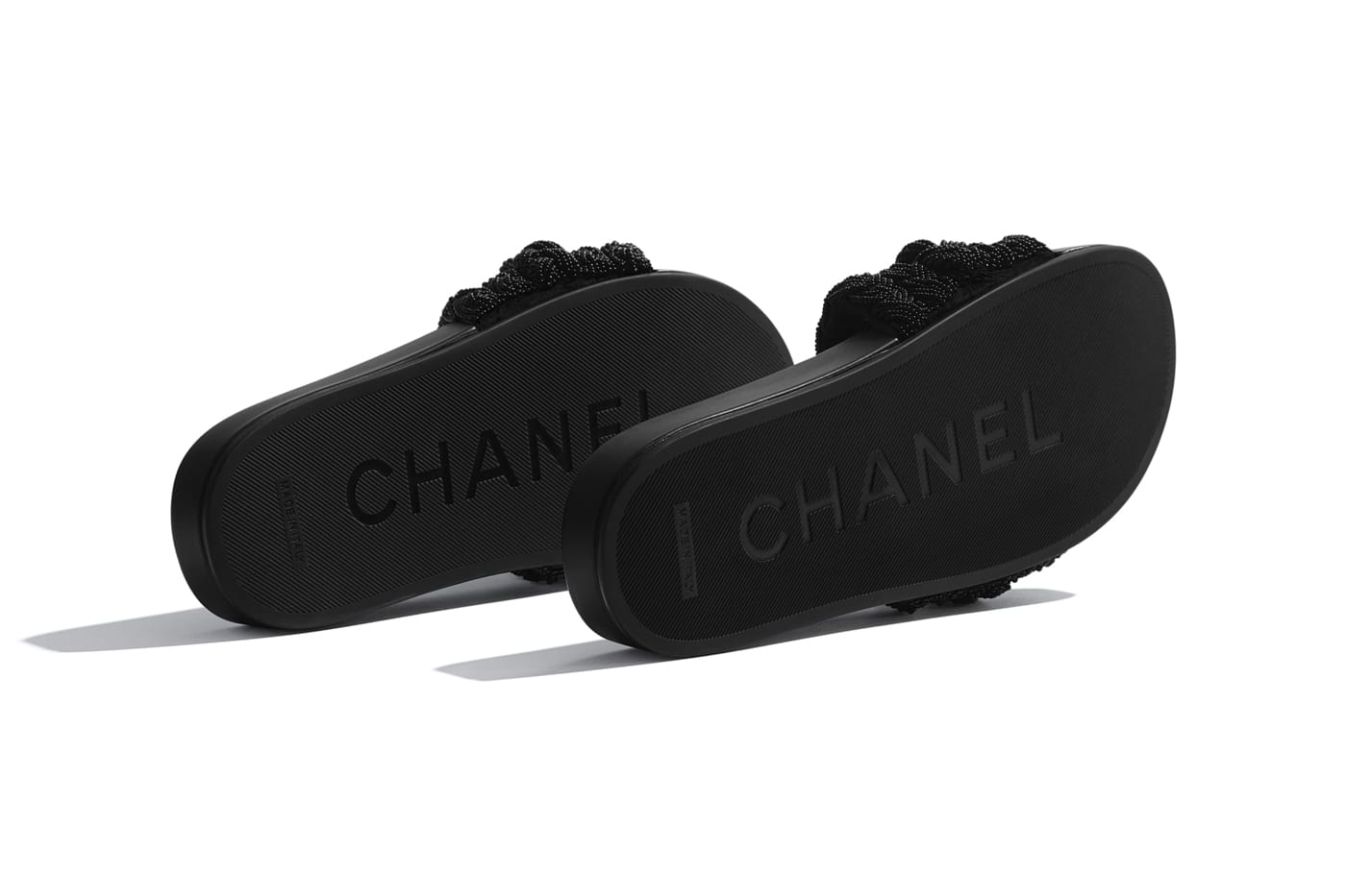 Chanel Pearl and Lambskin Mule Slides 