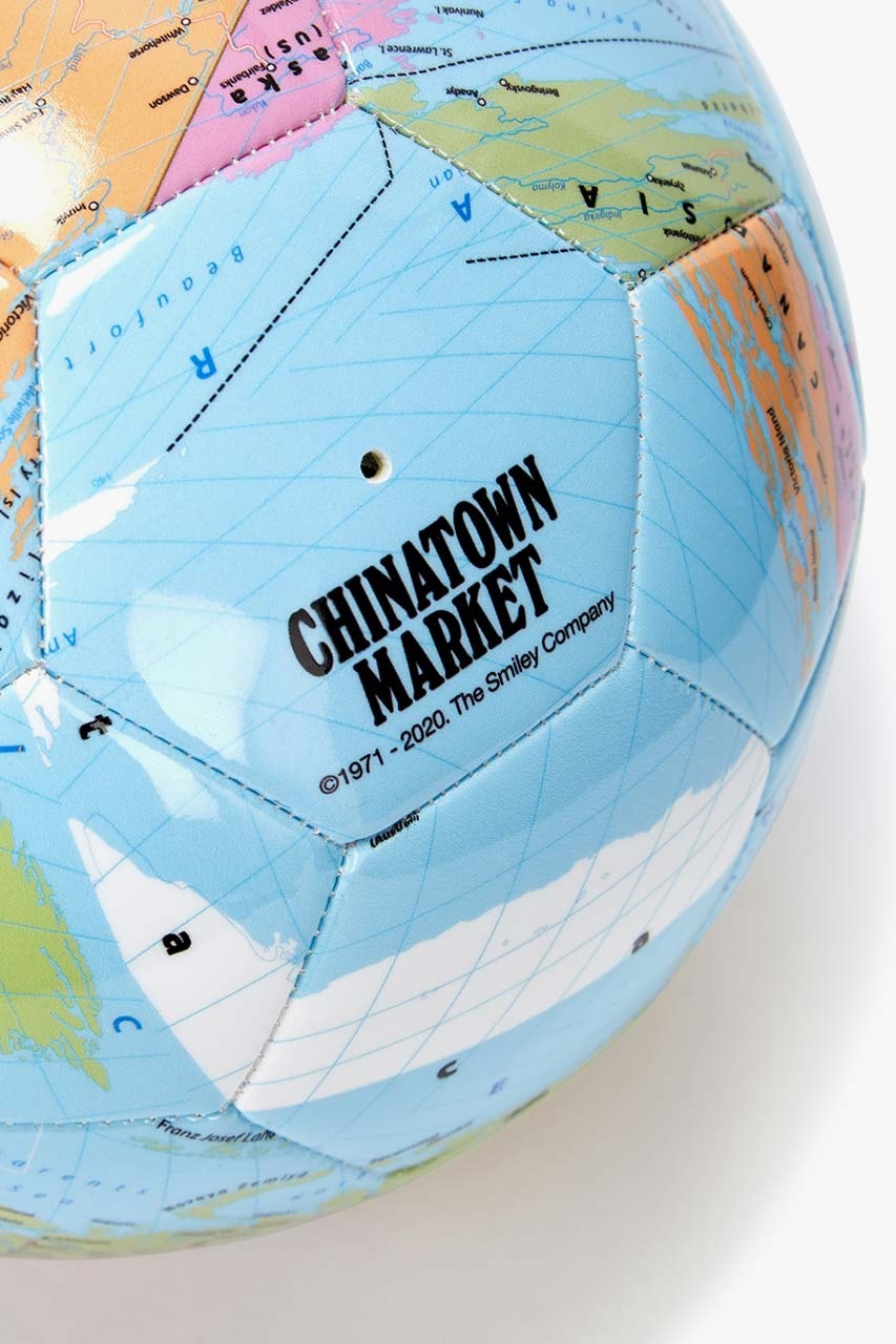 chinatown market x smiley globe print football soccer ball map pattern harvey nichols exclusive 