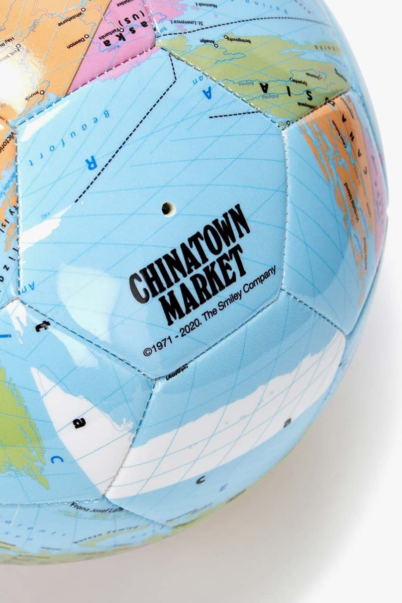 chinatown market x smiley globe print football soccer ball map pattern harvey nichols exclusive
