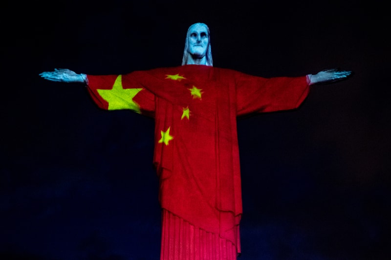 christ the redeemer easter projections rio de janiero brazil