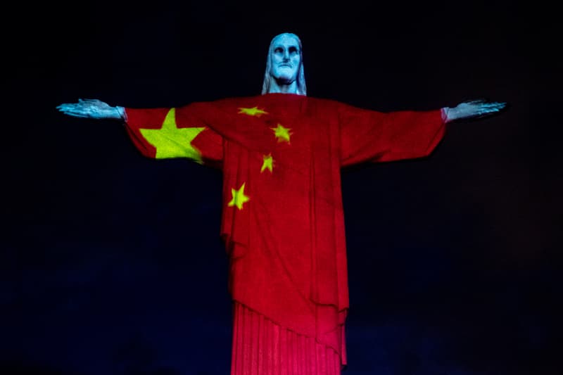 christ the redeemer easter projections rio de janiero brazil