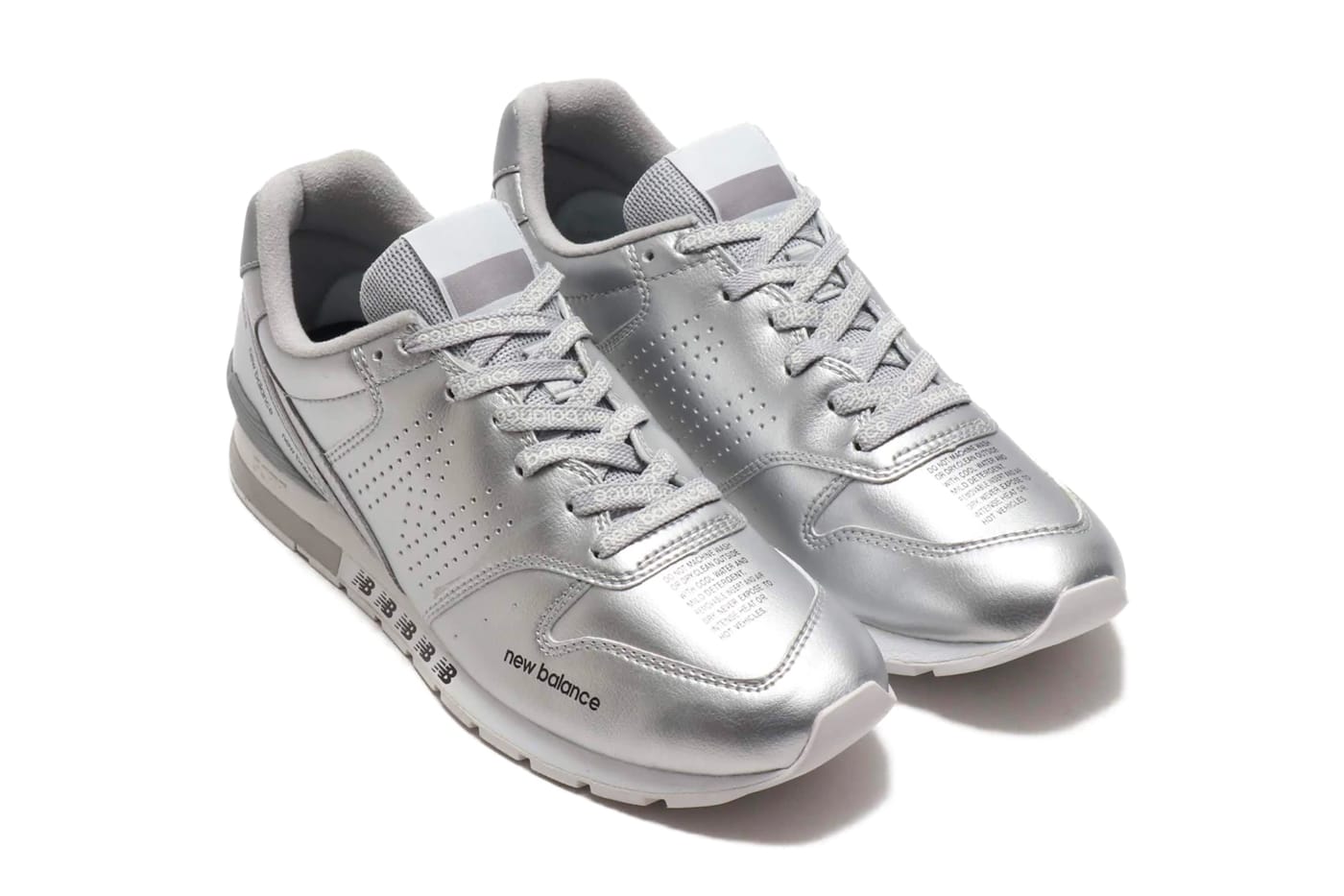 silver new balance shoes