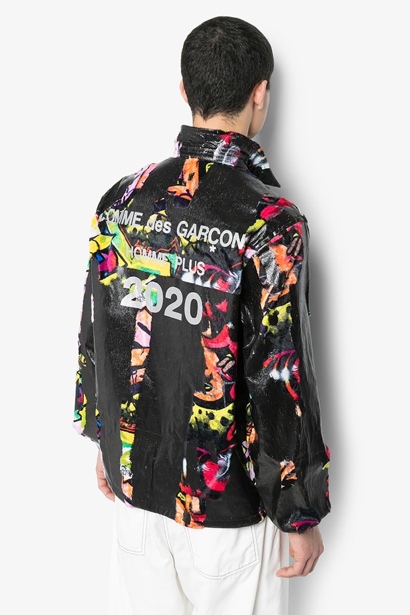 COMME des GARCONS HOMME PLUS floral coated cotton bomber jacket shirt menswear streetwear cdg rei kawakubo spring summer 2020 collection japanese made in japan designer leather black hawaiian flight