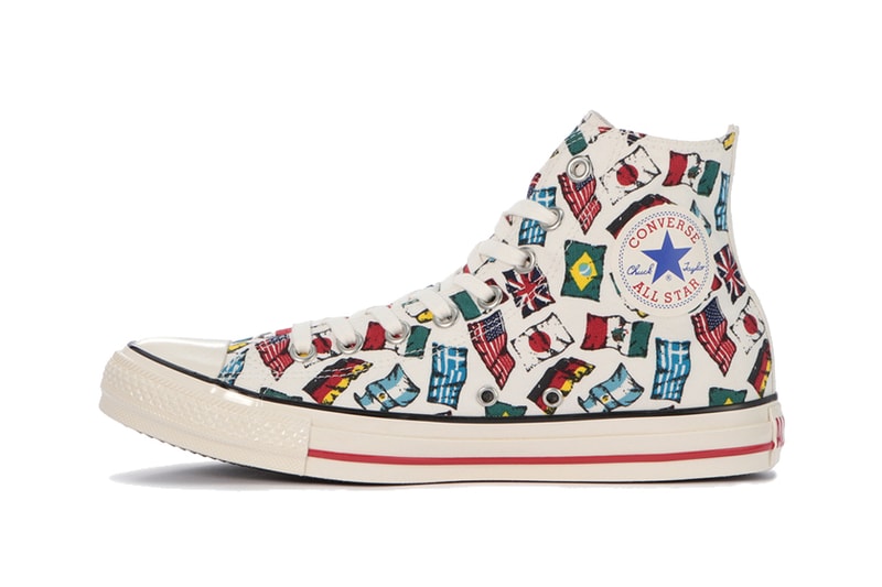 converse japan chuck taylor all nations flag print white red blue Japan Ireland America Argentina United Kingdom Italy Greece Germany Brazil Mexico release date info photos price
