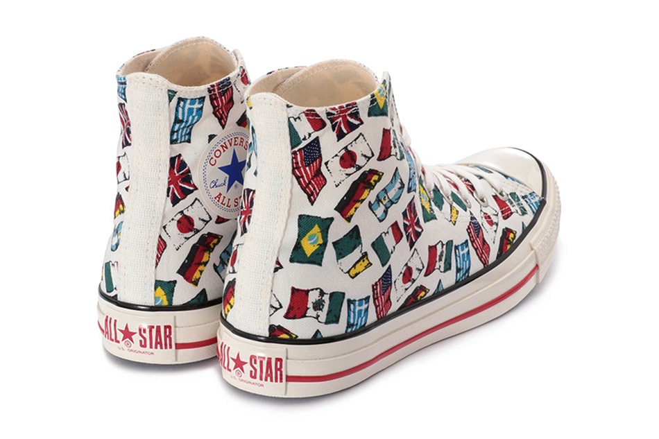 converse japan chuck taylor all nations flag print white red blue Japan Ireland America Argentina United Kingdom Italy Greece Germany Brazil Mexico release date info photos price