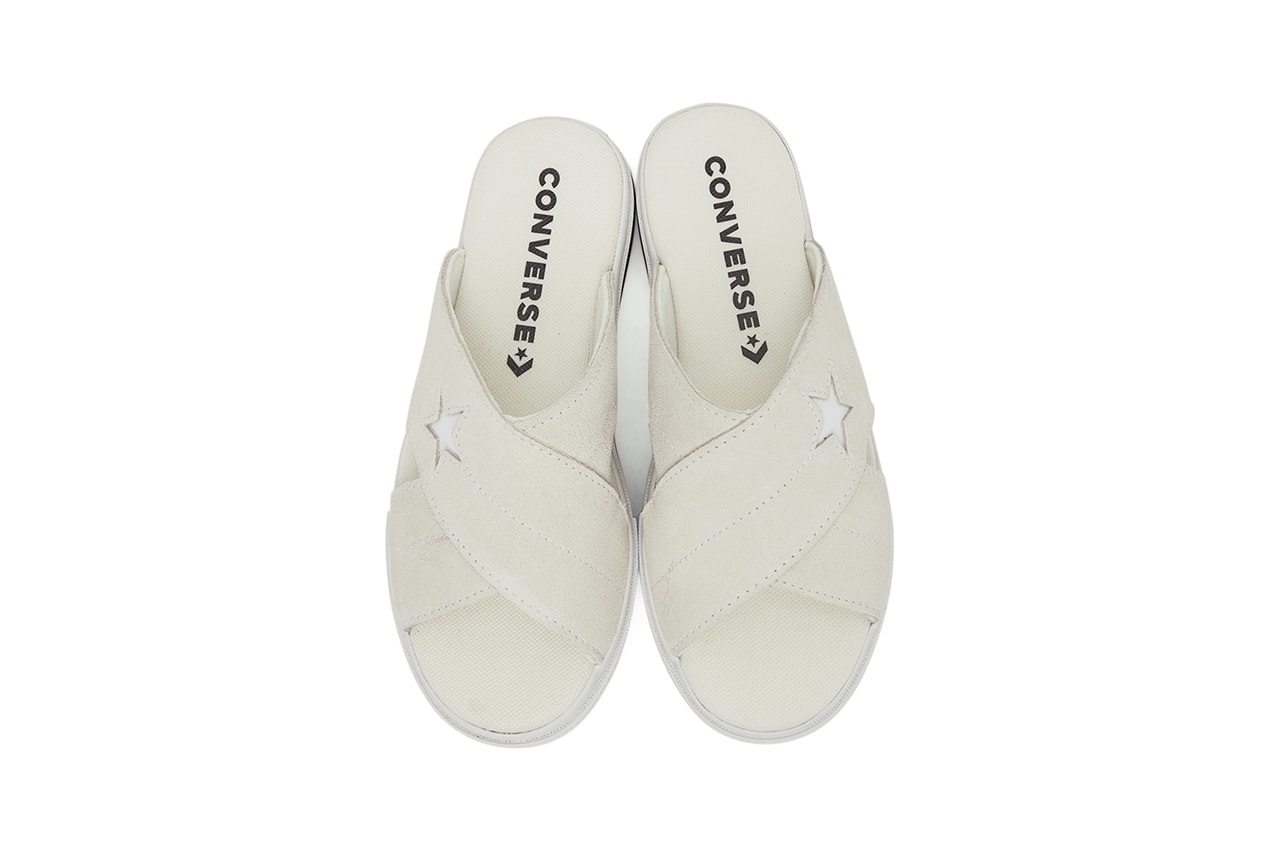 Converse Black One Star Criss Cross Sandals "Egret" "Off-White" 201799M234144 201799M234145 Colorways Slides House Shoes Footwear Release Information Stay Indoors Home Shoes Slippers Sliders CONS 