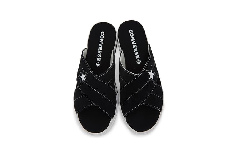 Converse Black One Star Criss Cross Sandals "Egret" "Off-White" 201799M234144 201799M234145 Colorways Slides House Shoes Footwear Release Information Stay Indoors Home Shoes Slippers Sliders CONS 