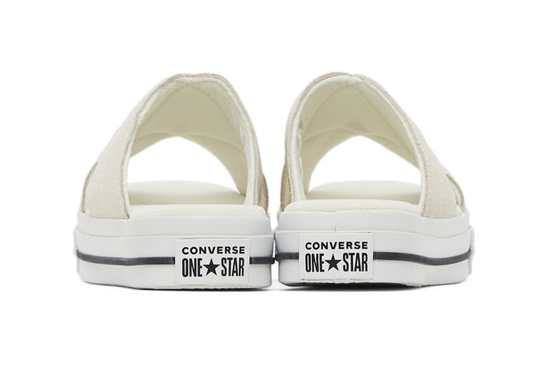 Converse Black One Star Criss Cross Sandals "Egret" "Off-White" 201799M234144 201799M234145 Colorways Slides House Shoes Footwear Release Information Stay Indoors Home Shoes Slippers Sliders CONS 