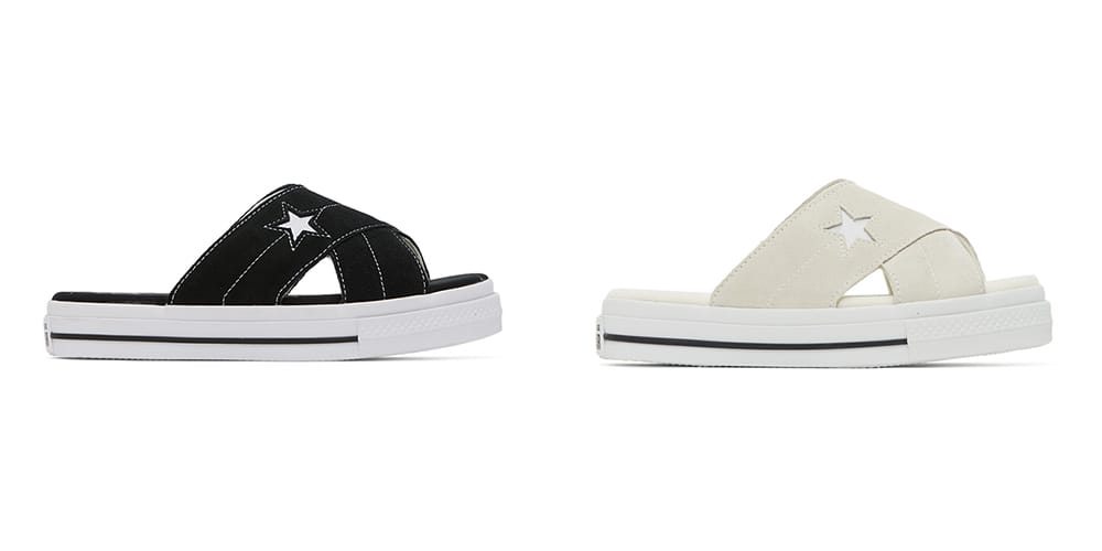 converse one star slide sandals