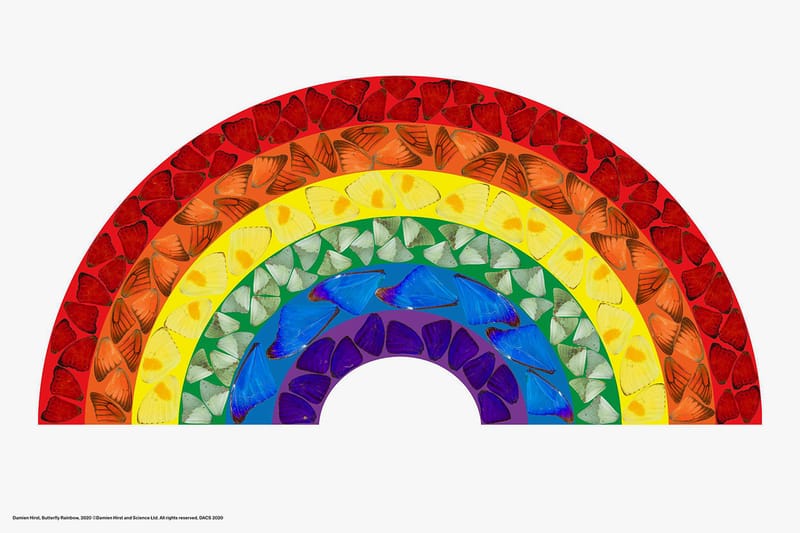 Damien Hirst Pays Tribute to NHS With 'Butterfly Rainbow' Painting