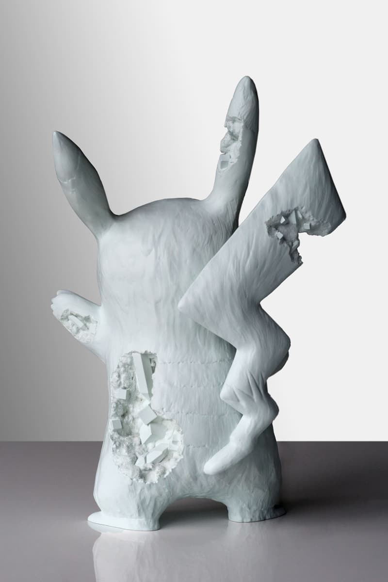 blue crystalized pikachu arsham studio release artworks sculptures