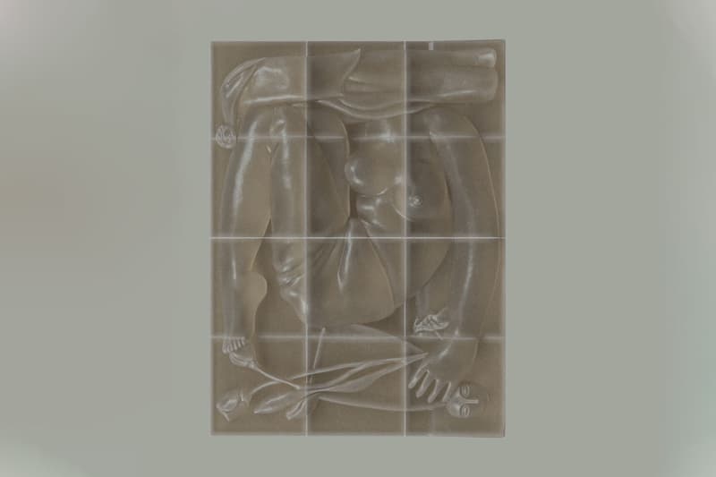 Diane Dal-Pra and Services Généraux’s 3D Visuals Paintings CGI Sculptural Work Woman Tulips Mask Brancusi
