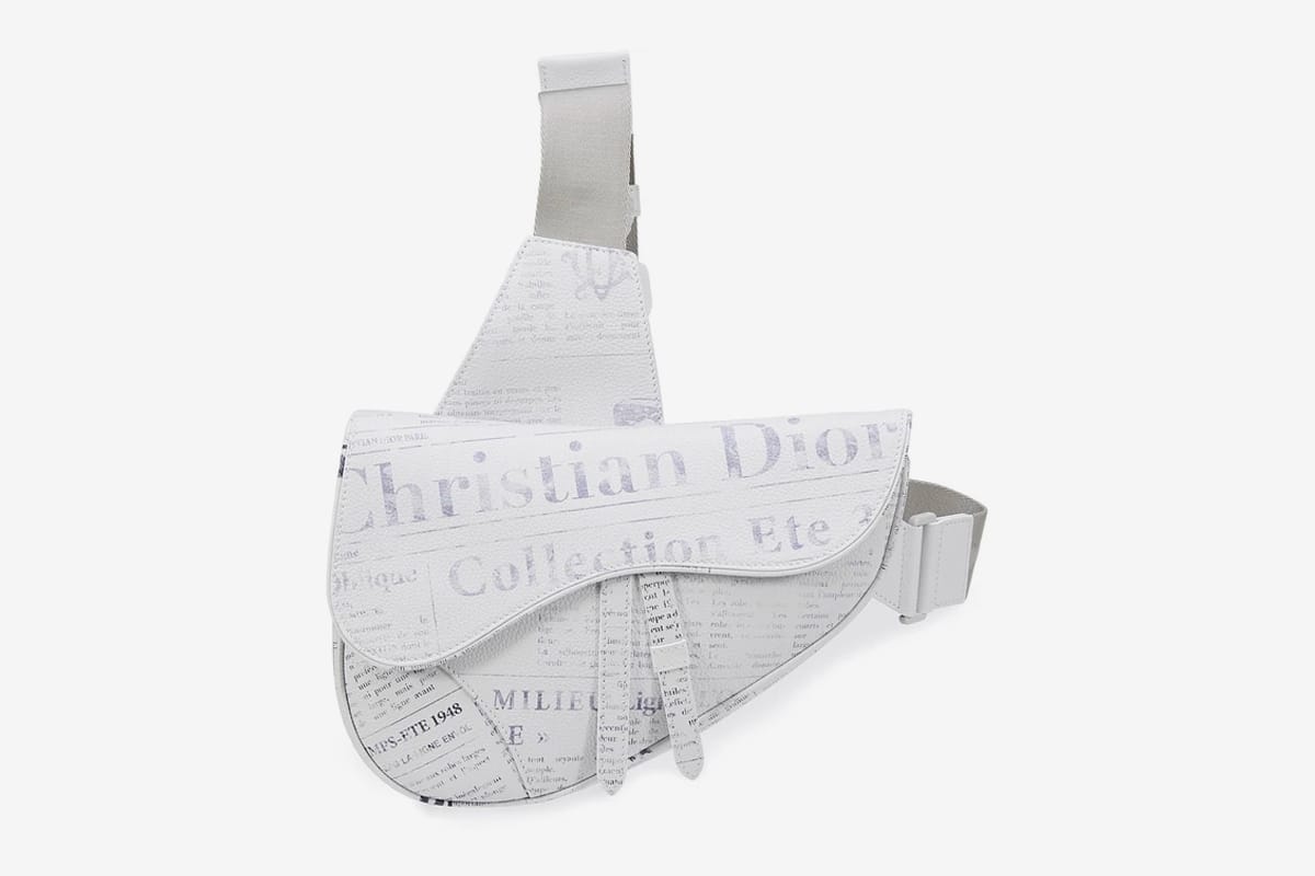 dior newspaper saddle bag
