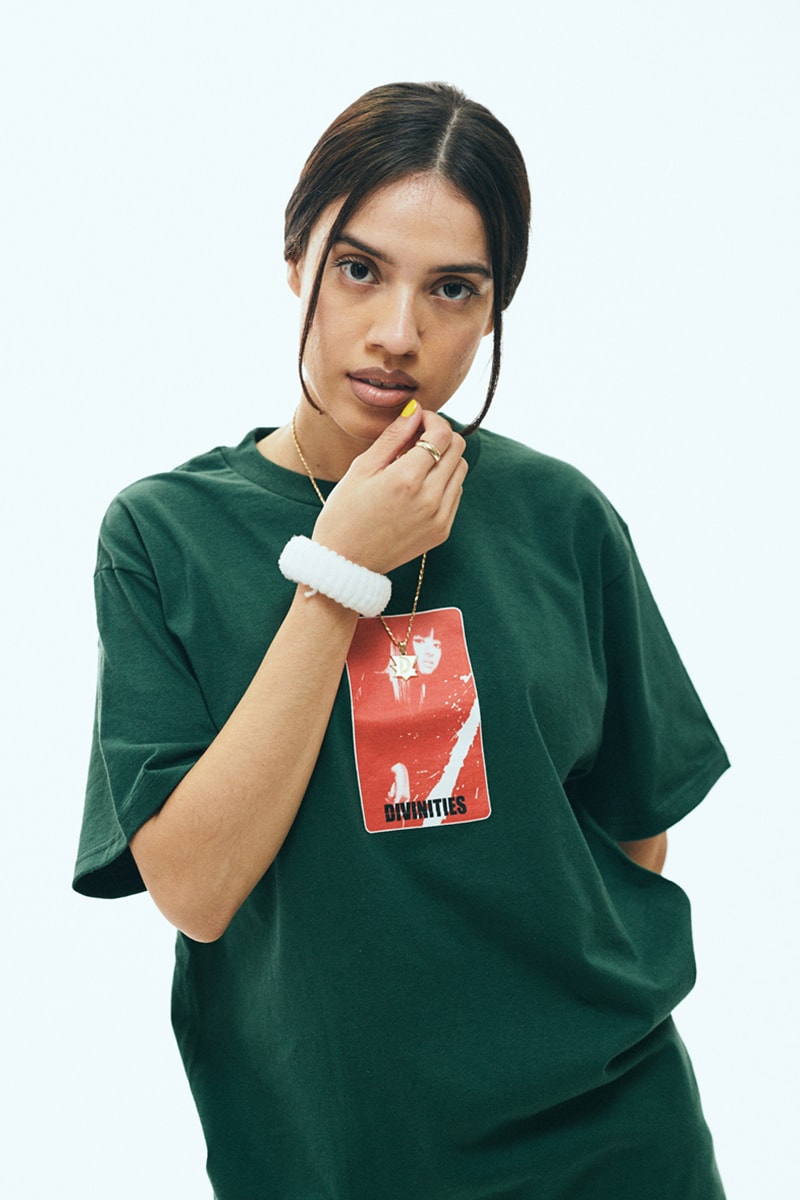 DIVINITIES Spring 2020 Collection Lookbook streetwear los angeles '90s graphics t-shirts pants screenprint 