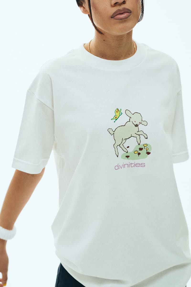 DIVINITIES Spring 2020 Collection Lookbook streetwear los angeles '90s graphics t-shirts pants screenprint