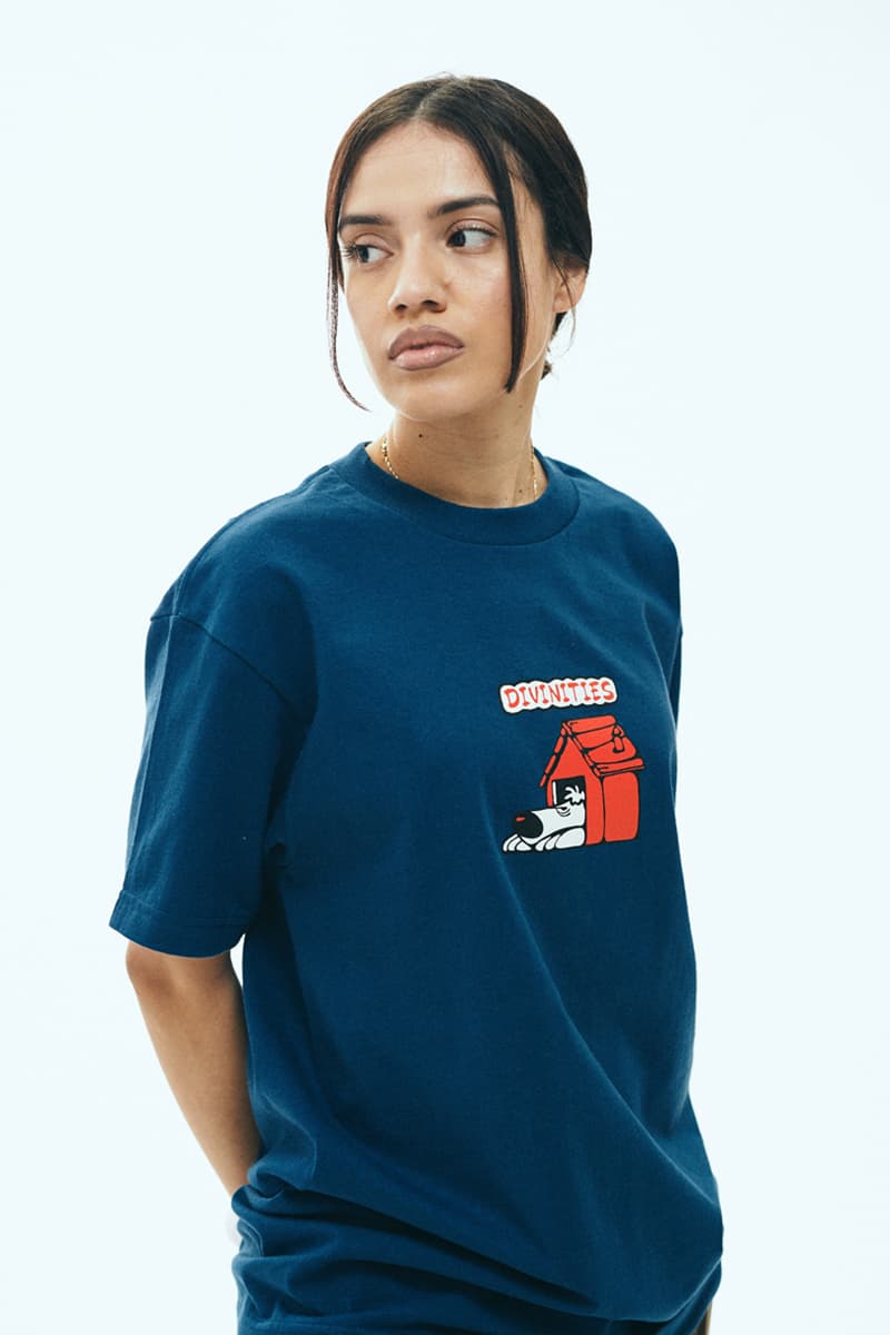 DIVINITIES Spring 2020 Collection Lookbook streetwear los angeles '90s graphics t-shirts pants screenprint 