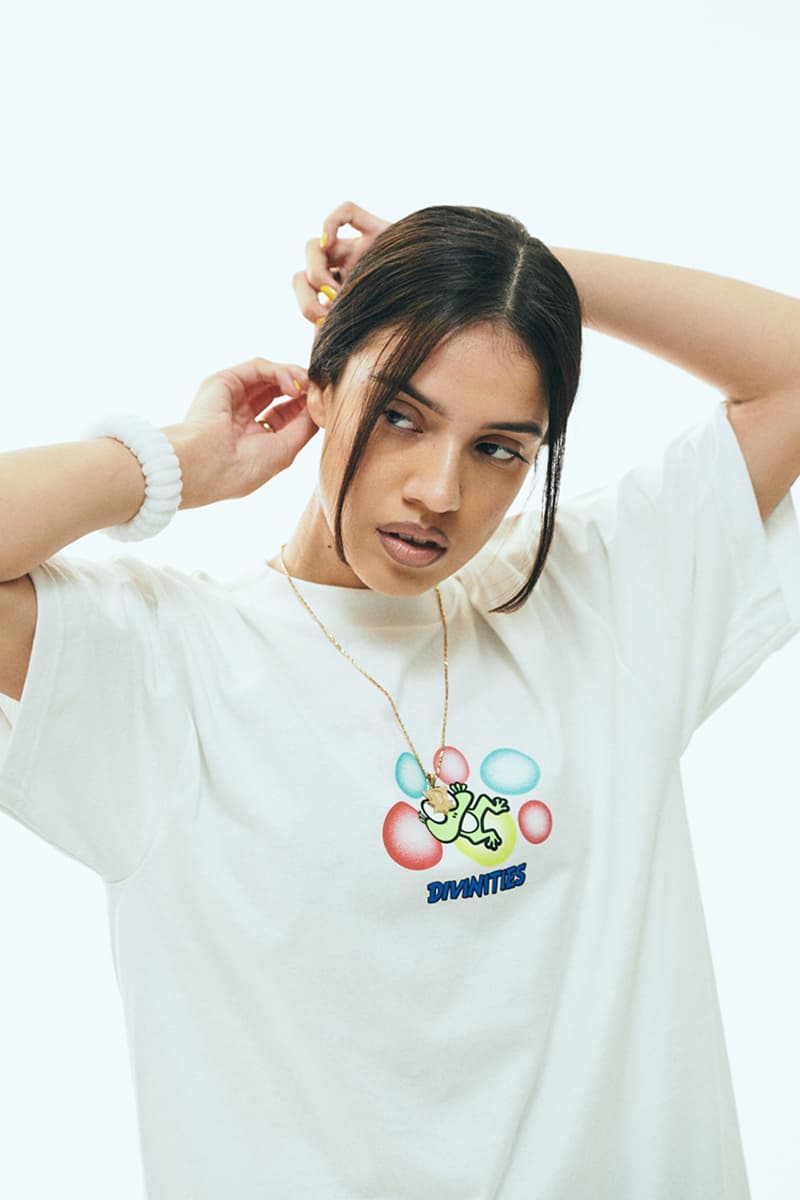 DIVINITIES Spring 2020 Collection Lookbook streetwear los angeles '90s graphics t-shirts pants screenprint 